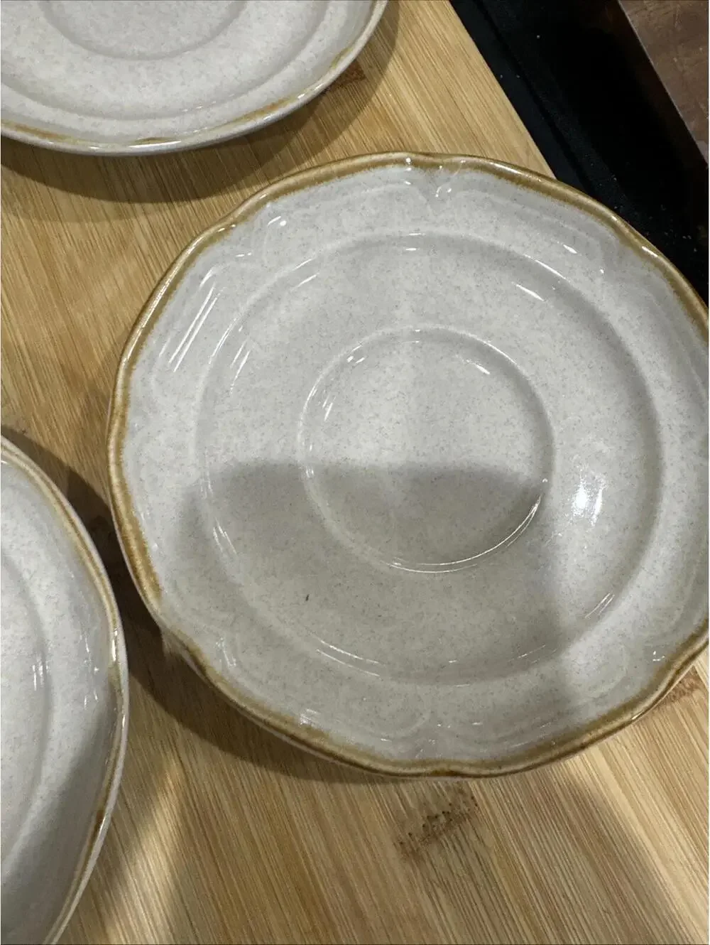 VTG 6 International China Co Endura Collection Saucers Plates Stoneware Japan 6
